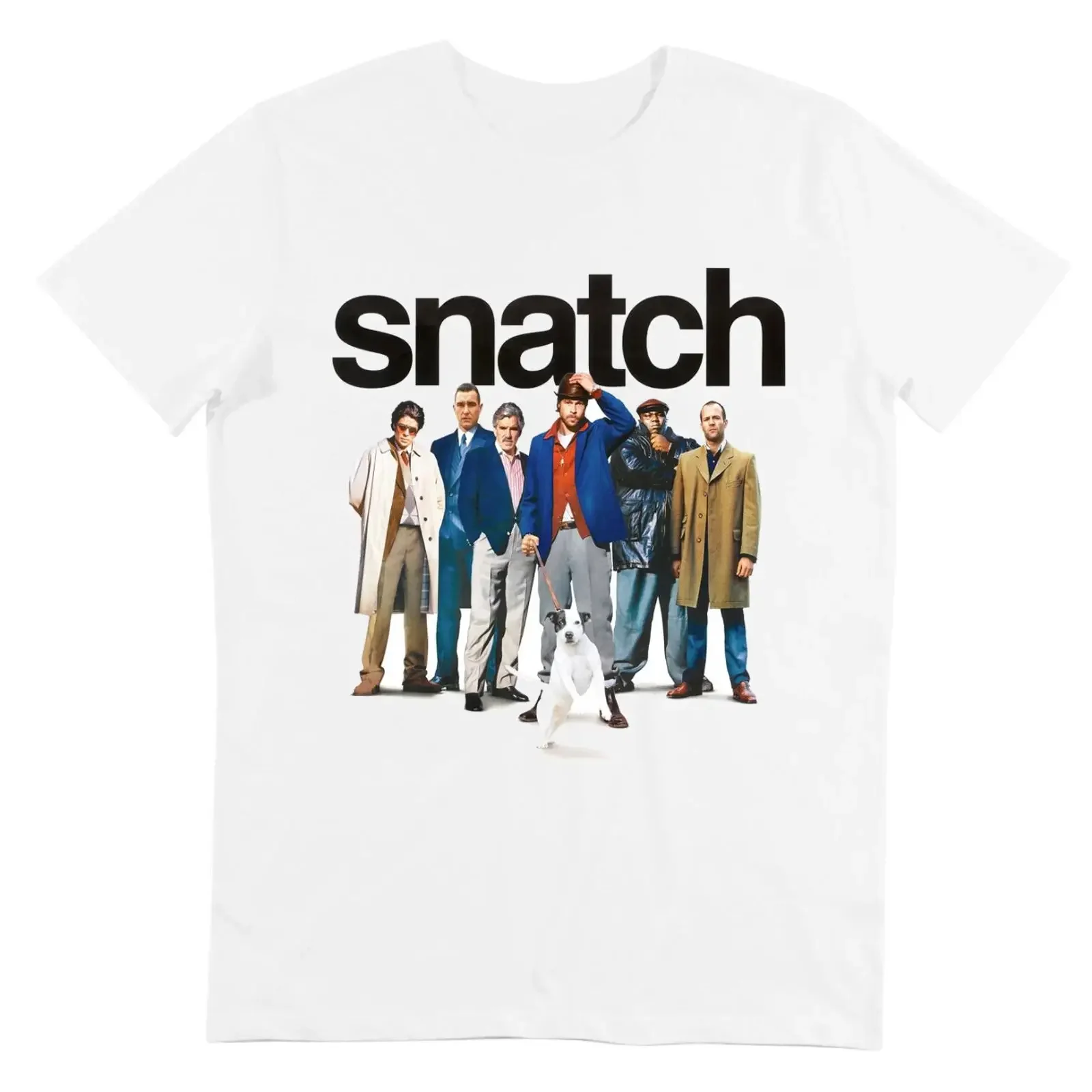 SNATCH WEISSES T SHIRT GUY RITCHIE MOVIE POSTER GL BOUTIK vintage Washed homme Unisex designer clothes Breathable Comfortable