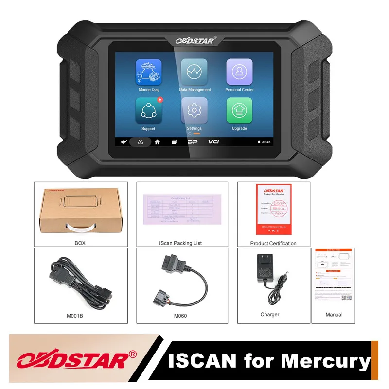 OBDSTAR iScan Mercury (Marine) Intelligent Diagnostisch Apparaat Codelezing, Codeverwijdering, Dataflow Actietest, 2 Jaar Update