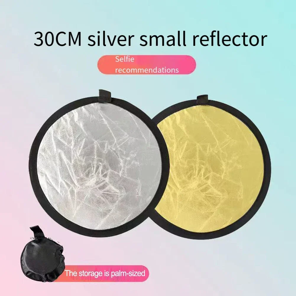 Reflector Handheld Reflector Photography Collapsible Portable Light Diffuser Round Reflector For Photo Multi Color Silvery Black