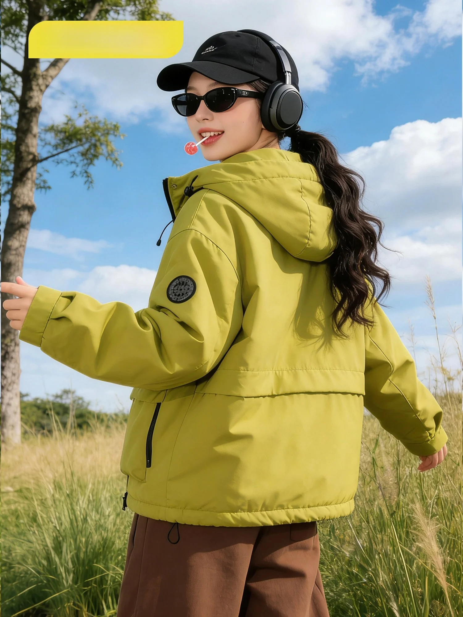 ZEENI Women's Outdoor Windproof Jaet Yoga Sports Pants Small Size Mountain Climbing Suit Hiking Set Long Sve Zipper Jaet