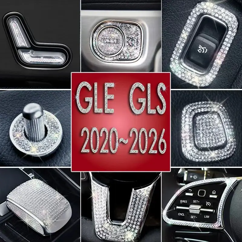Diamond Interior Trim For Mercedes GLE W167 GLS X167 2020-2026 Luxury SUV Bling Accessories Crystal
