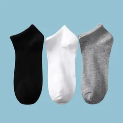 5/10/20 Pairs Breathable Simple Solid Boat Socks Soft Black White Invisible Short Low Cut Ankle Socks High Quality Cotton Socks