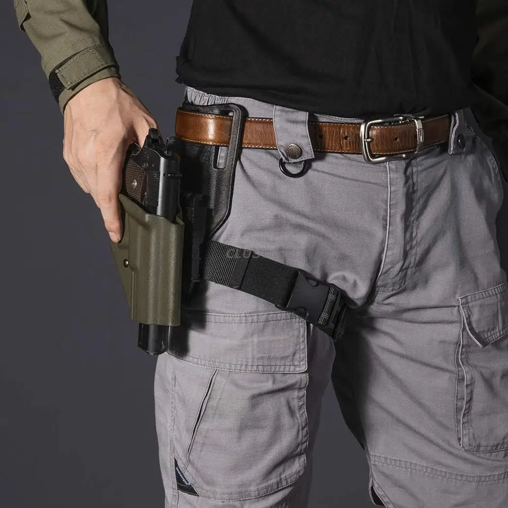 Dulleg-Sangle de cuisse élastique, étui de chute de jambe avec structure à dégagement rapide, accessoires de chasse Airsoft