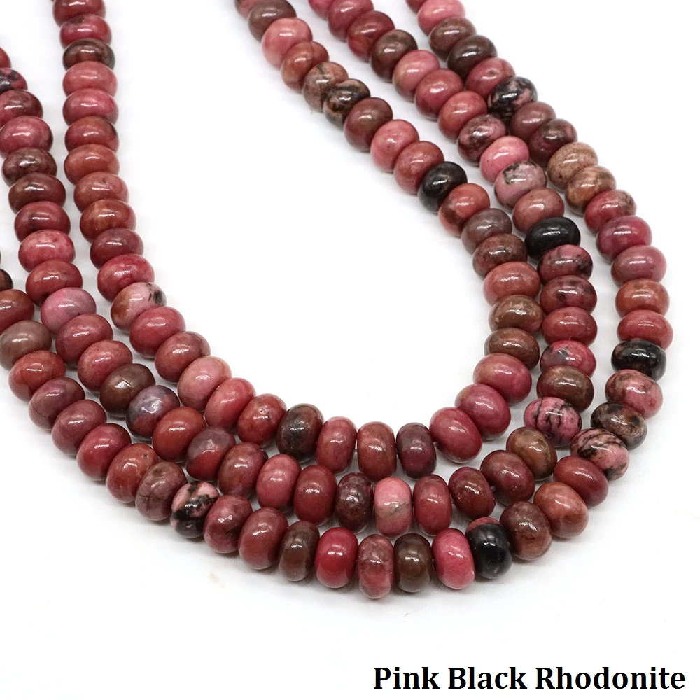 5x8mm Rondelle Vorm Natuursteen Kralen Amethist Agaat Jades Quartz Platte Ronde Spacer Bead Voor Sieraden Maken DIY Armbanden