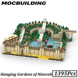 Hanging Gardens of Nineveh Architecture Model City Building Blocks Street View MOC Accessories Brick Toys Display Present Gifts