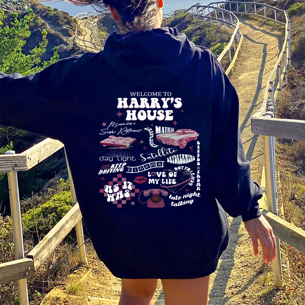 Sweat à capuche Welcome To Harry\'s House pour femme, pull esthétique, sweats à capuche Kawaii, HS Love on Tour, Y2K, TPWK