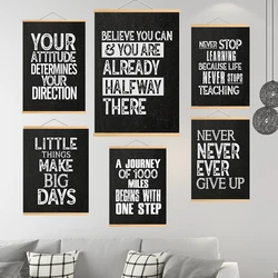 Inspirational Wall Poster Positive Scrolls Canvas Painting Affirmation Art Dots For Classroom Office Decor Eid Al-Adha Mubarak