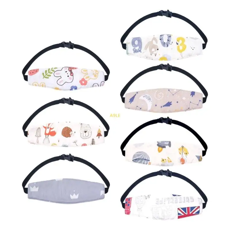 

Adjustable Infant Head Support Band Soft Cotton Breathable Car Head Band Strap For Safe Sleep Travel