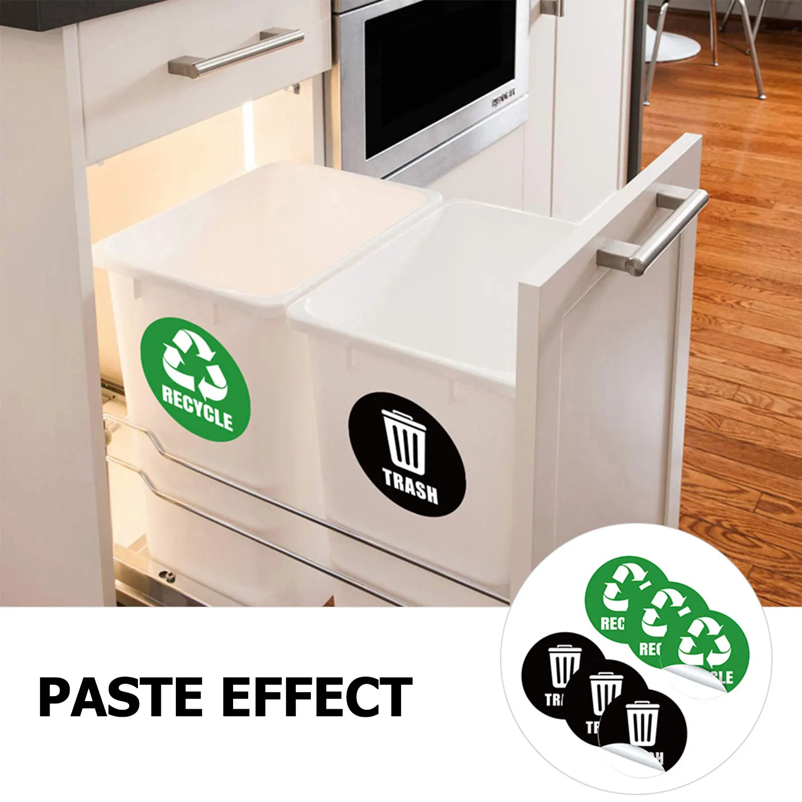 

1 set Garbage Classification Label Stickers Set Reusable Waste Bin Decals For Home Office Hotel Trash Can Sorting Labels Folder