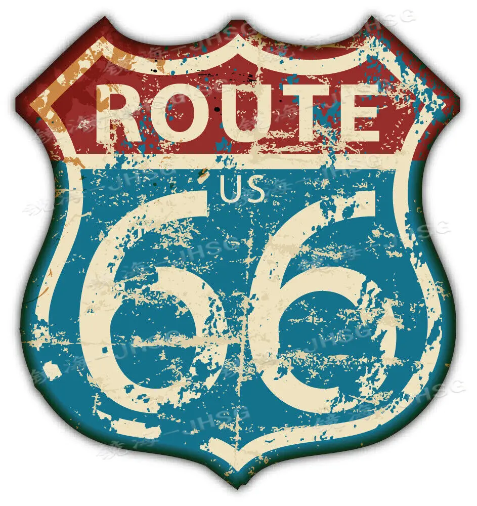 

Route 66 Vintage American Emblem Car Bumper Sticker Decal-