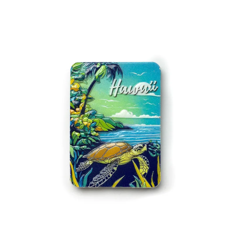 Hawaii USA 3D Resin Fridge Magnet - Cute Honu Turtle & Tropical Island Scenery Imanes Pequeños Mini Magnets Magnet Frigo