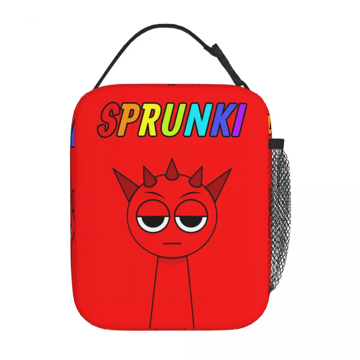 Sprunki Logo Insulated Lunch Bag Thermal Bag Lunch Container Game Leakproof Tote Lunch Box Food Storage Bags Beach Outdoor