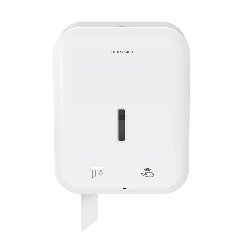 Public toilet wall-mounted non-contact large-roll tissue dispenser with sensor automatic cutting function