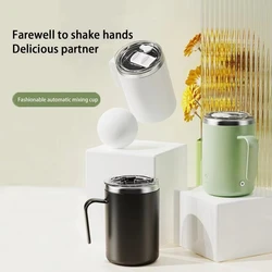 Magnetic Self Stirring Mug Stainless Steel Automatic Mixing Coffee Mug with Lid Electric Smart Self Rotating Cup for Travel