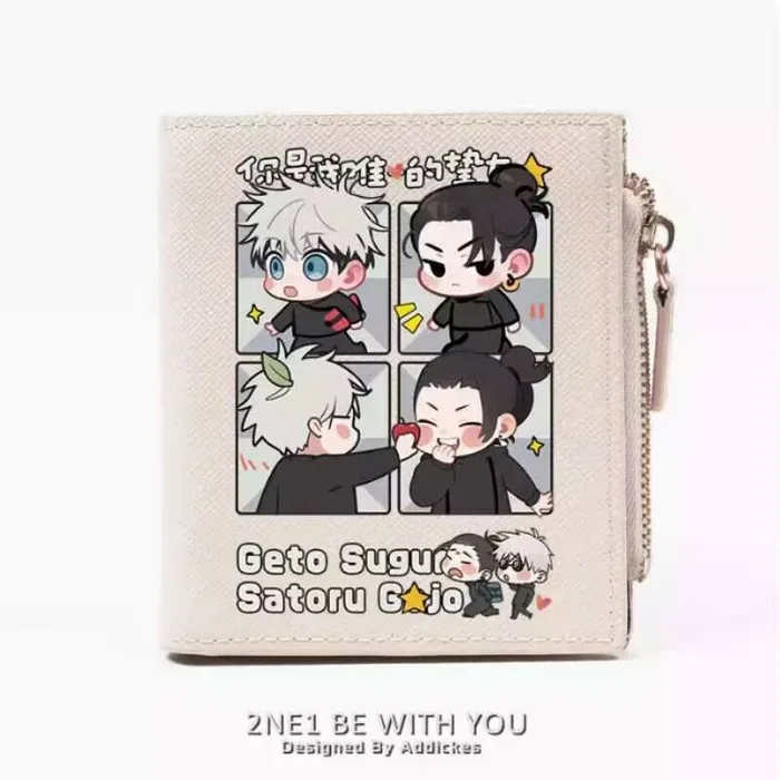 

Anime Geto Suguru Jujutsu Kaisen Satoru Gojo Fashion Wallet PU Purse Card Coin Zipper Money Bag Cosplay Gift B1672 hit