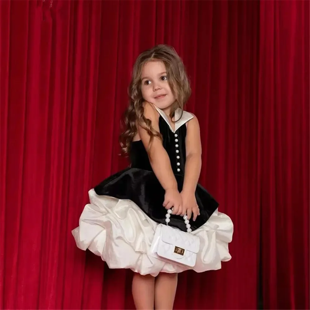 Childrens Dress Birthday Little Girl New Style Small Host Temperament Dress Banquet Princess Dress