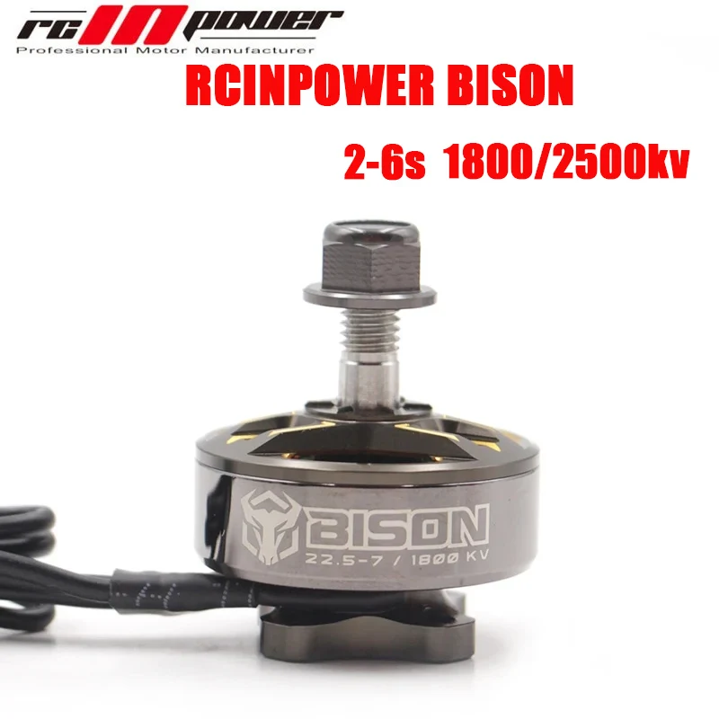 2 قطعة RCINPOWER BISON 22.5-7 1800KV 2500KV فرش السيارات 3 ~ 6S يبو مع مناسبة لطائرات بدون طيار المروحة 5 بوصة