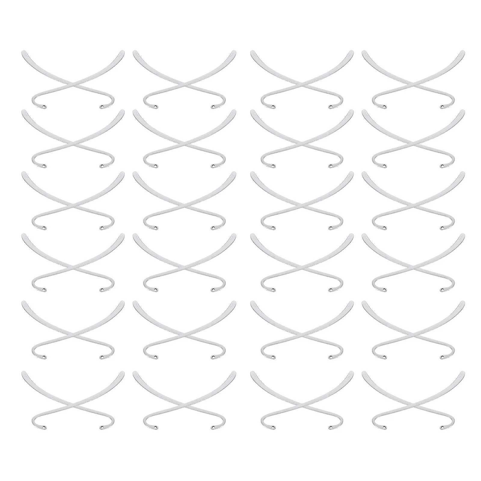 50 Pcs Bookmark Carved Hook Charms for Jewelry Making Supplies Decorative Craft Hairpin Silver Pendant