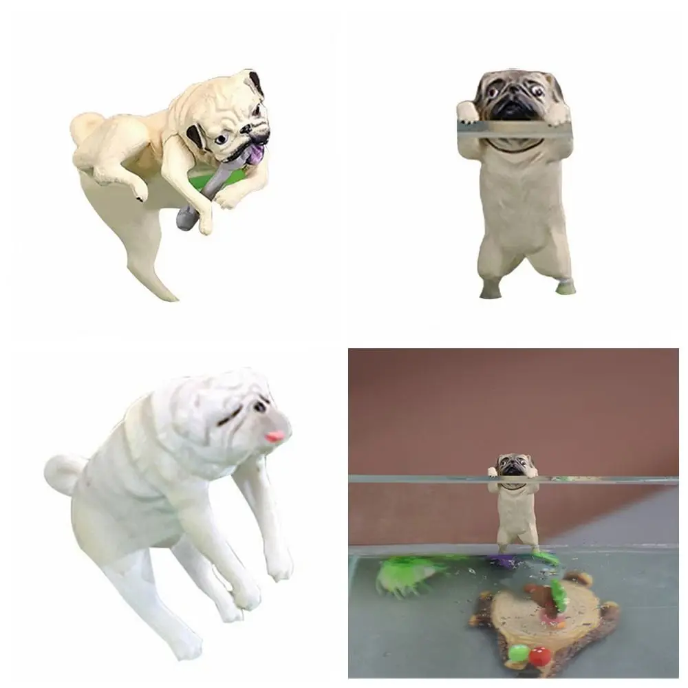 

Durable Fall Resistance Fish Tank Dog Ornament Delicate PVC Dog Miniatures Small Simulation Aquarium