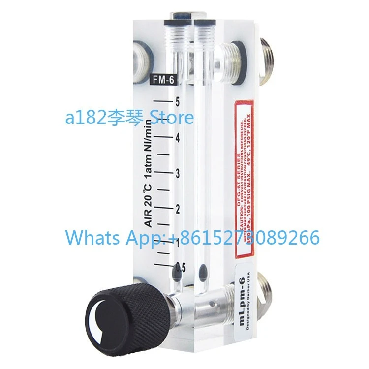 Original genuine rotor float flowmeter air/nitrogen plexiglass flowmeter liquid 6T