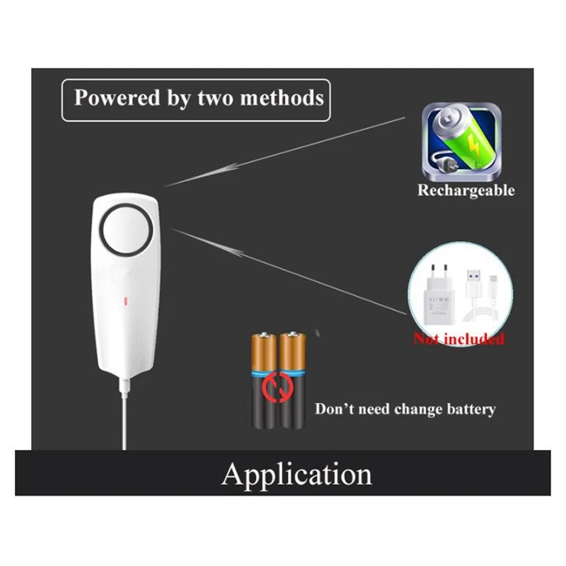 Tuya-WiFi Líquido Vazamento Sensor, Vazamento Overflow, Buzzer, App Push Alertas de Alarme, Vida Inteligente