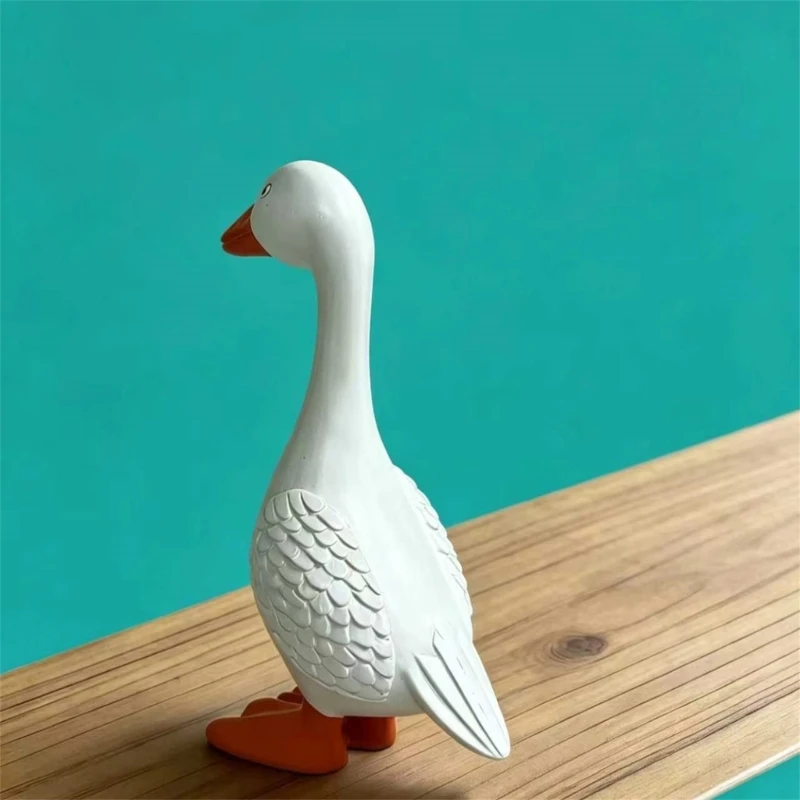 Geese Figurine Animal Model Landscape Home Decoration Miniature Garden J0MC