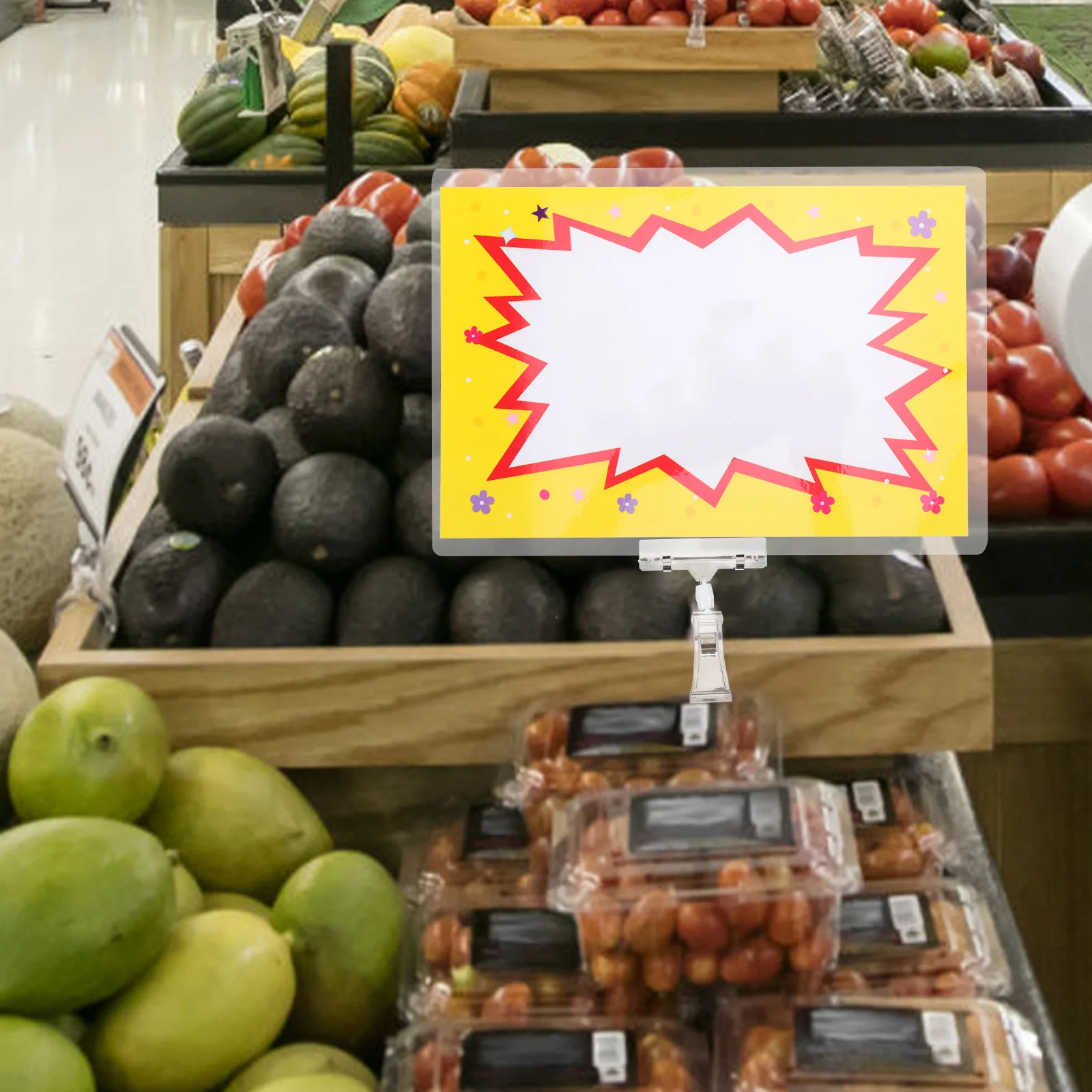 

10pcs Price Display Board Bright Color Retail Tags Blank Labels Supermarket Price Tags For Vegetable Fruit Shops Files Folders