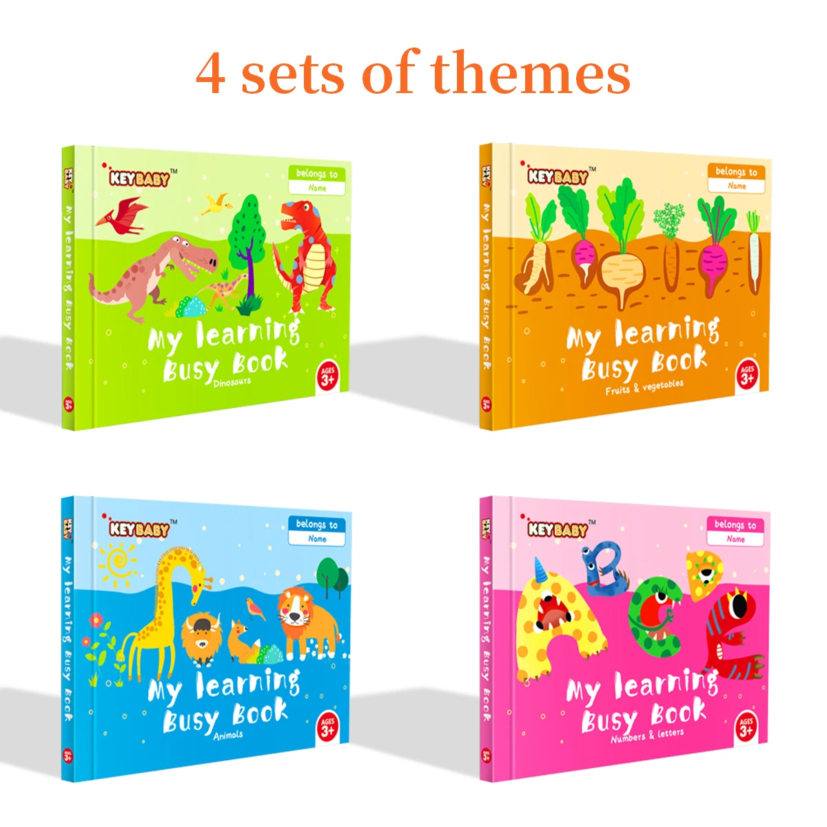 1 English Children's Quiet Book Removable Velcro design Stick the cards in the right place Children's puzzle book Gifts