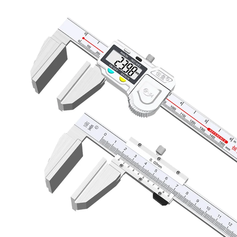 Hengliang wide mouth duckbill style large-area wide surface caliper stainless steel vernier caliper electronic digital caliper