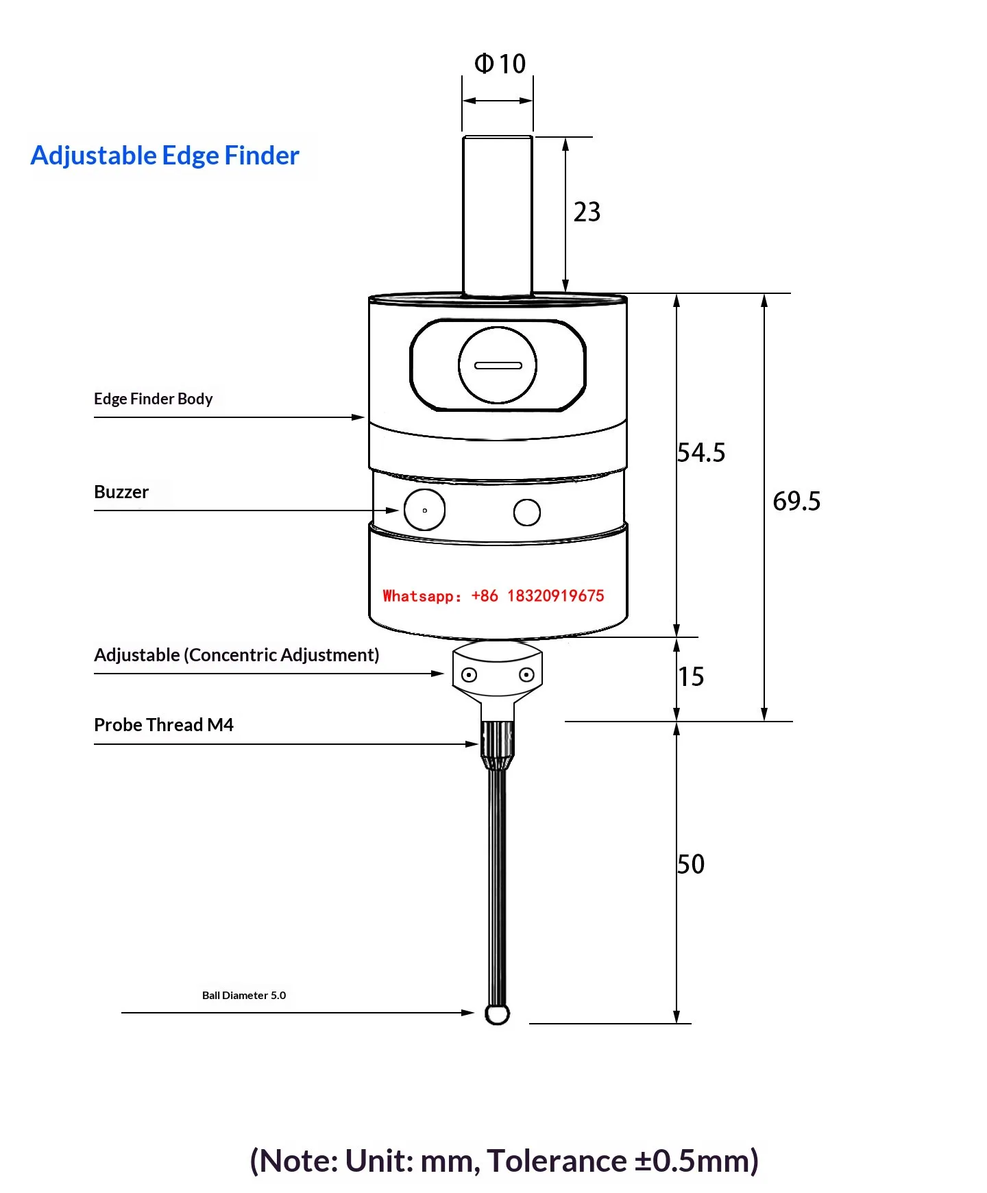 Cyclmotion MP41-10 Wireless Photoelectric 3D Edge Finder CNC Probe Machining Center 0.001mm Repeatability