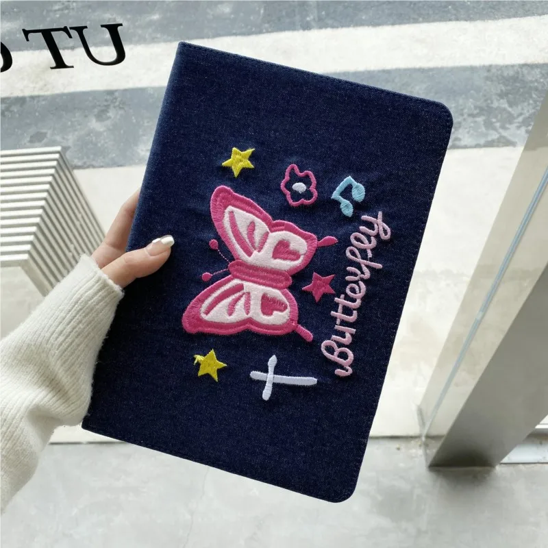 

INS Denim Fashion Minimalism Tablet Cover For iPad Pro Air 2018 2020 2021 2022 2024 2025 Air 4 5 6 7 A16 M4 M5 12.9"13" 11" case