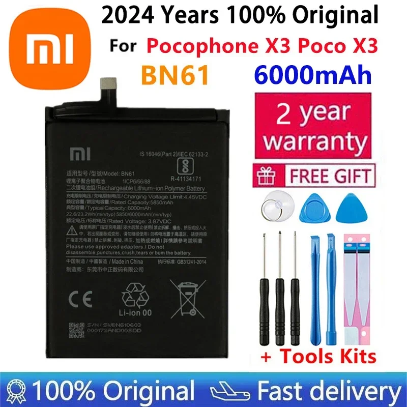 Fast Shipping 100% Original Battery For Xiaomi Poco X3 F3 Redmi K40 10T 11T Mi Mix 1 2 2S 3 4 11 Mi11 Lite Ultra Pro Batteries