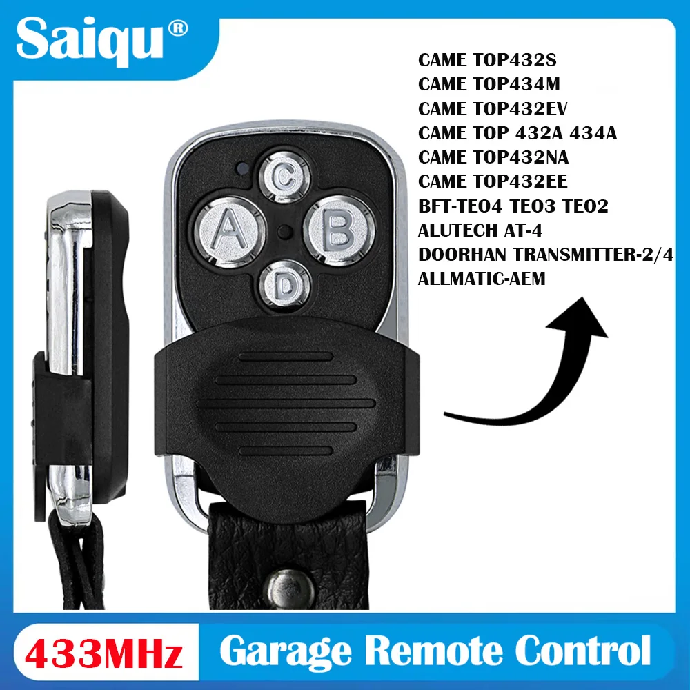 

Wireless Remote Control Duplicate ABCD Button CAEM TOP 432EV TOP-432NA TOP432NA Garage Door Gate Transmiitter