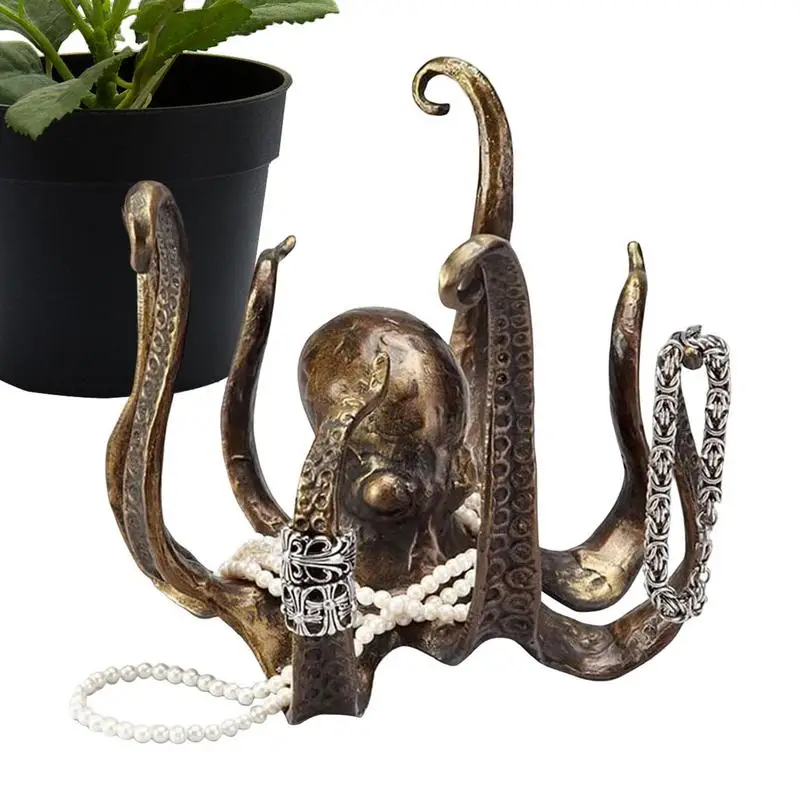 

Retro Tea Cup Holder Octopus Mug Holders For Counter Stand Kitchen Bar Organization Tabletop Home Decoration Ornament Statue