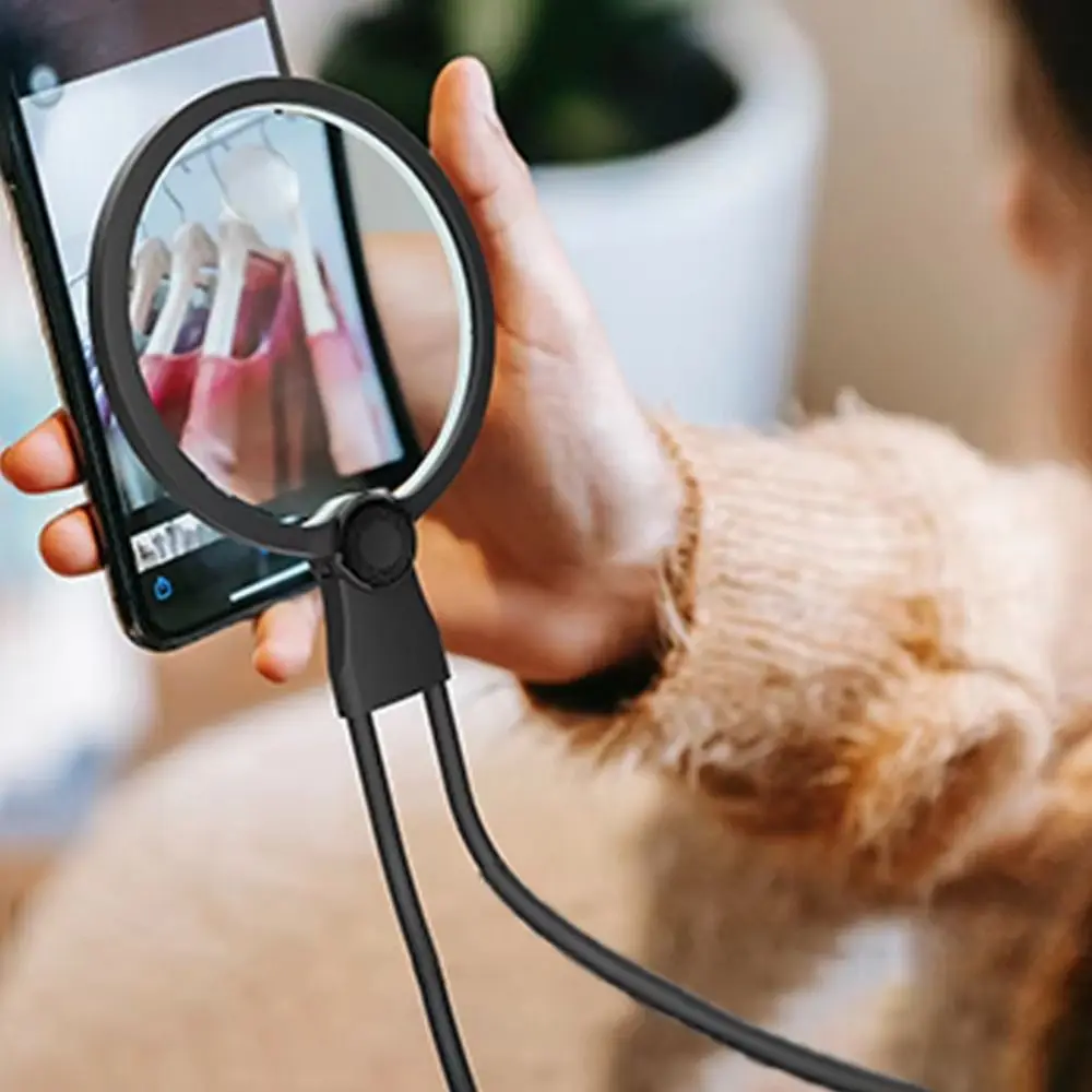 

3-цветные светодиодные фонари, увеличительное стекло для шеи, большой экран, подвесное увеличительное стекло для шеи, ручное акриловое стекло