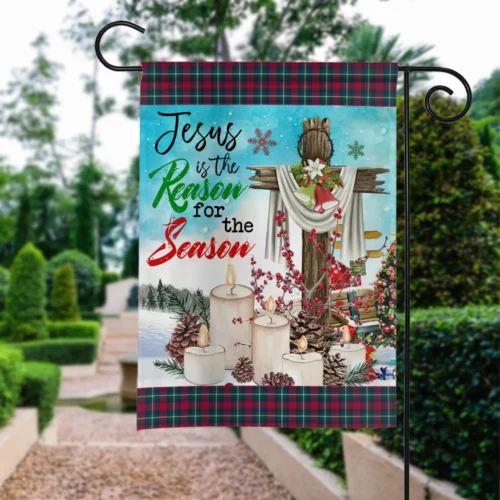 Jesus Merry Christmas Flag, Christmas Jesus Is The Reason For The Season Flag ZZU WWL IIC