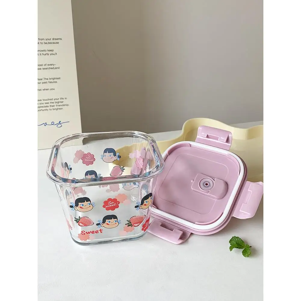 Microwave Safe Heatable Glass Soup Bowl Lunch Box Fruit Bento Box Takeaway Meal Container Adult Lunch Container Heat Resistant view 3