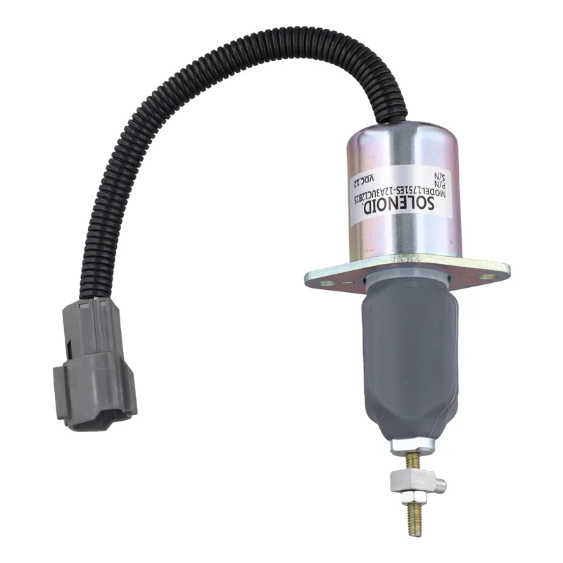 โซลินอยด์ปิดน้ำมันเชื้อเพลิง 12V 1751ES-12A3UC12B1S 129953-77811 สำหรับ Hyundai R60-5 R210-5 SA-4673-S สำหรับเครื่องยนต์ Yanmar 4NTE94