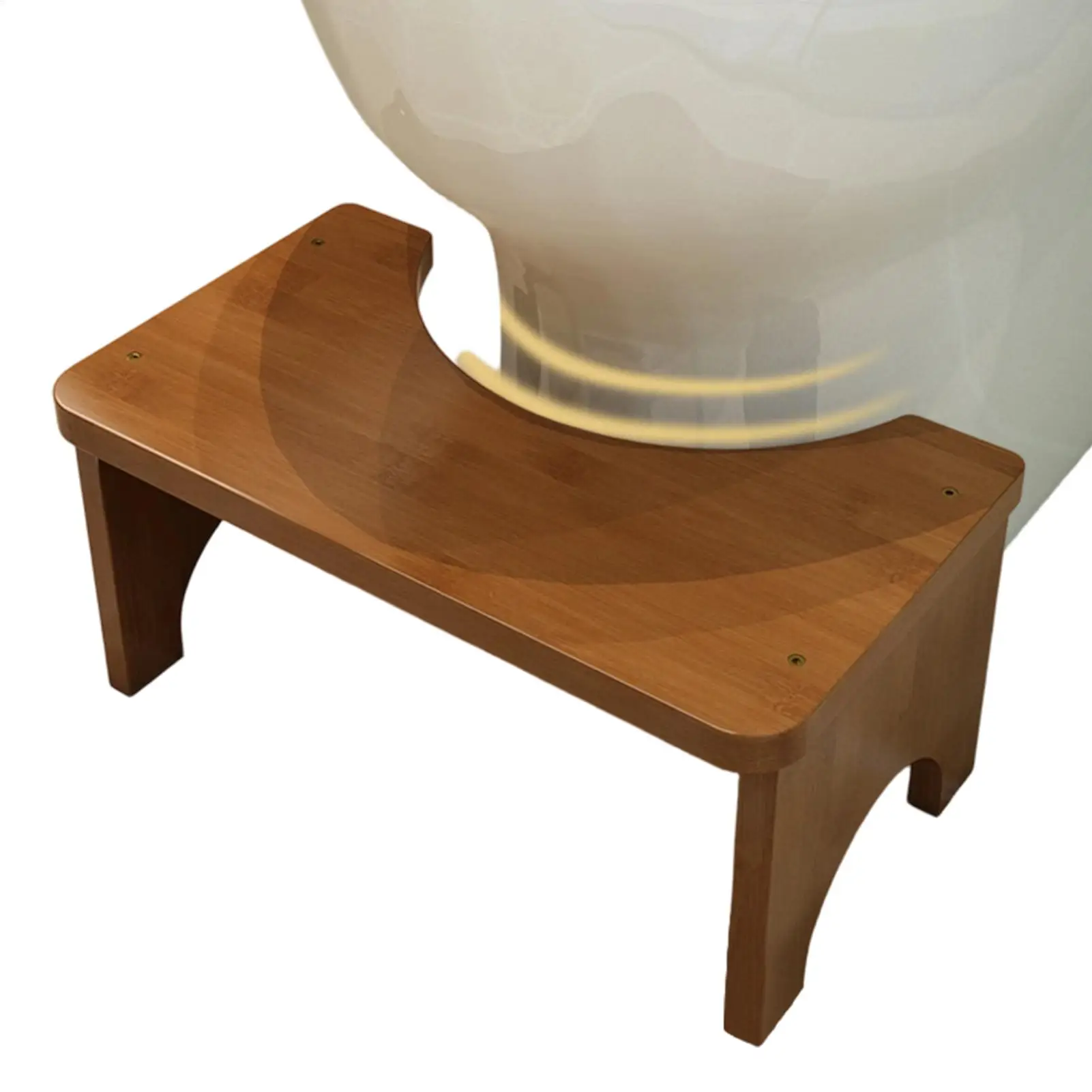Sturdy Portable Wood Toilet Squat Stool for Adults,Wide and Stable,Bathroom Potty Stool,Easy to Use and Clean, Portable Design
