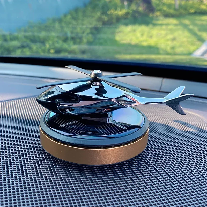 Decoration Solar Rotating Car Aircraft Aromatherapy Wholesale Creative Helicopter Car Aromatherapy Perfume Accessories