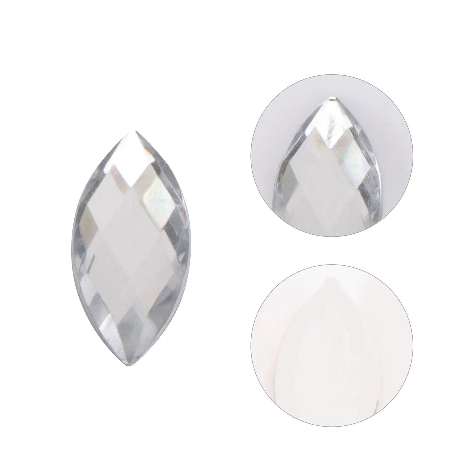 200 قطعة من أحجار الراين للملابس والخياطة والحرف اليدوية والخياطة والنسيج المسطح الفضي #5