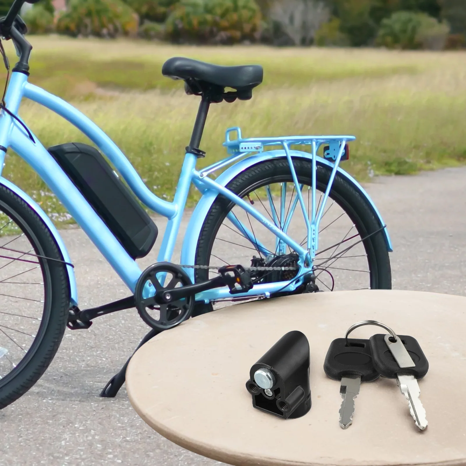 Electric Bicycle Battery Case Power Lock And Key For-Hailong 1 Battery Case For-Hailong 2 Battery Secure Replacement Part