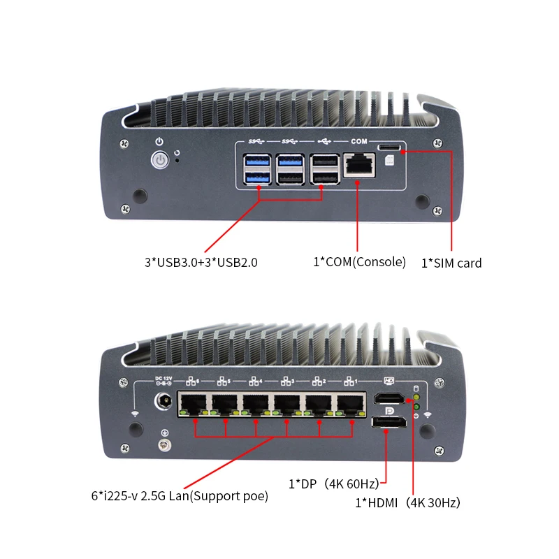 

Affordable Solution Edge AII7-10810U Industrial Fanless Box PC For AI Applications That Use PoE Cameras