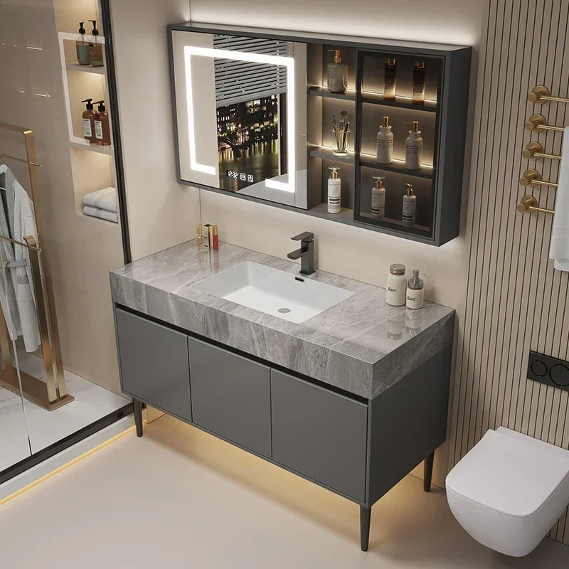 

Luxury Standing Bathroom Storage Cabinet Organizer Narrow Tall Sink Bathroom Cabinet Mirror Vanity Armario De Banheiro Furniture