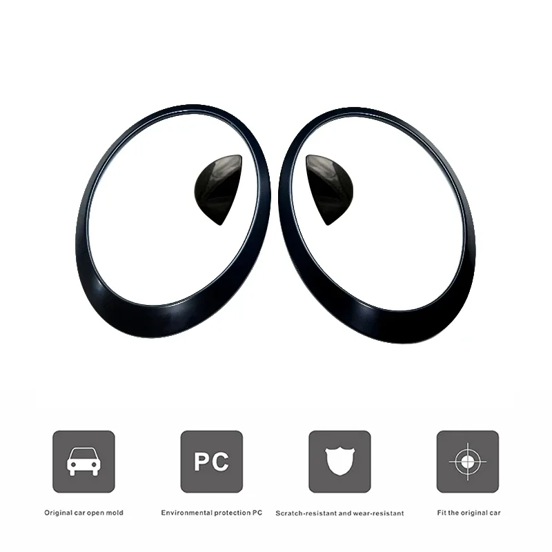 For MINI Cooper/S/ONE R55 R56 R57 R58 R59  (2nd Gen) Black Headlight Surround Car Accessories Sticker