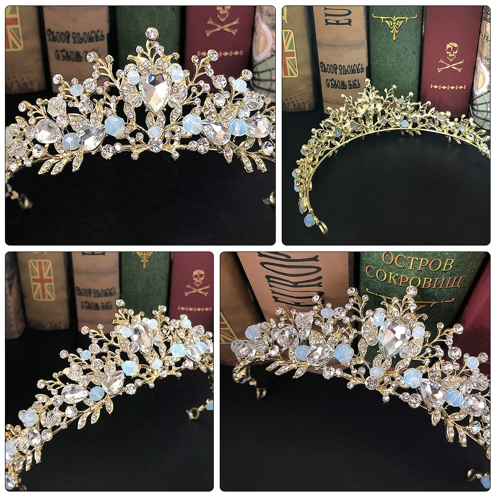 

1 шт., головной убор с короной, повязка на голову с кристаллами, повязка для волос, элегантный аксессуар для вечеринки, свадьбы, дня рождения, костюм, декоративная опора