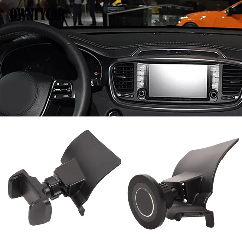 

Держатель для телефона и GPS-навигатора на центральную консоль Kia Sorento 2015-2020, аксессуар для интерьера автомобиля