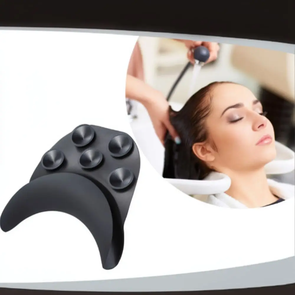 Professional Salon Shampoo Bed Neck Rest Silicone U Shaped Pad With Suction Cup For Secure Hair Washing Basin Support