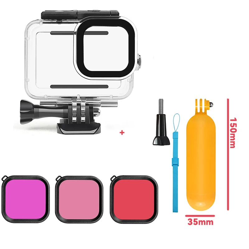 60M Waterdichte Case Voor GoPro Hero 13 12 11 10 9 Onderwater Duiken Behuizing Cover voor Go Pro Hero 9 10 11 12 13 Accessoires