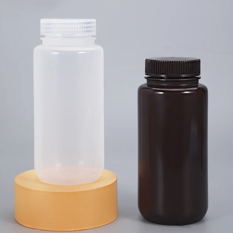 500ML Empty Plastic Bottle with Lid Wide Mouth Storage Container Laboratory liquid Reagent Refillable bottle Food Grade